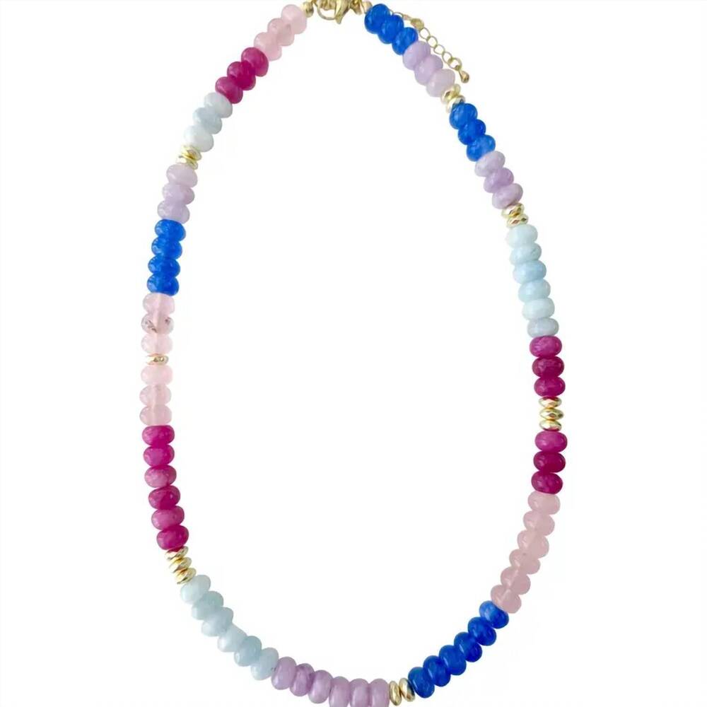 NEW GEMELLI women's kerry necklace in pink blue